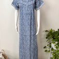 Gray Pleated Style 100% Cotton Nightgown