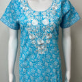 Aqua Blue Pure Cotton Nighty Soft & Breathable