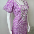 Lavender Pure Cotton Women's Nightgown