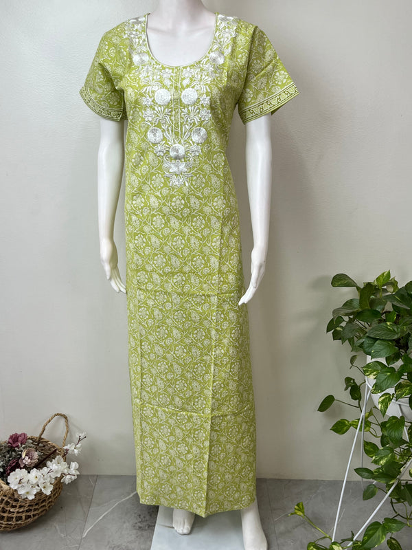 Classic Embroidered Pure Cotton Nightgown