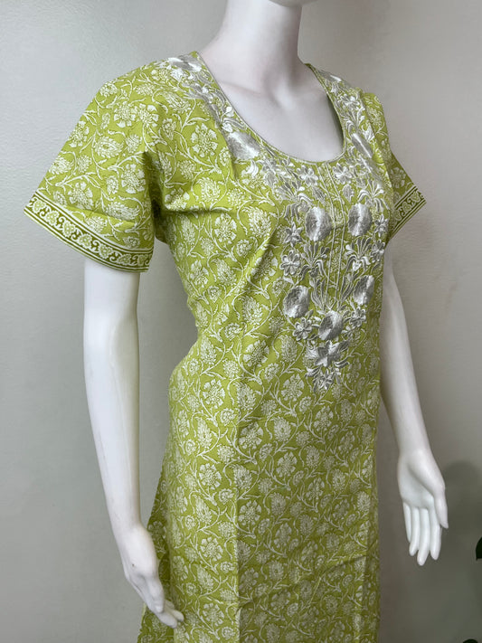 Classic Embroidered Pure Cotton Nightgown