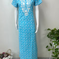 Aqua Blue Pure Cotton Nighty Soft & Breathable