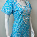 Aqua Blue Pure Cotton Nighty Soft & Breathable