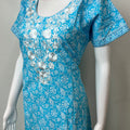 Aqua Blue Pure Cotton Nighty Soft & Breathable
