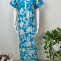 Sky Blue Pleated Style 100% Cotton Nighty