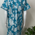 Sky Blue Pleated Style 100% Cotton Nighty