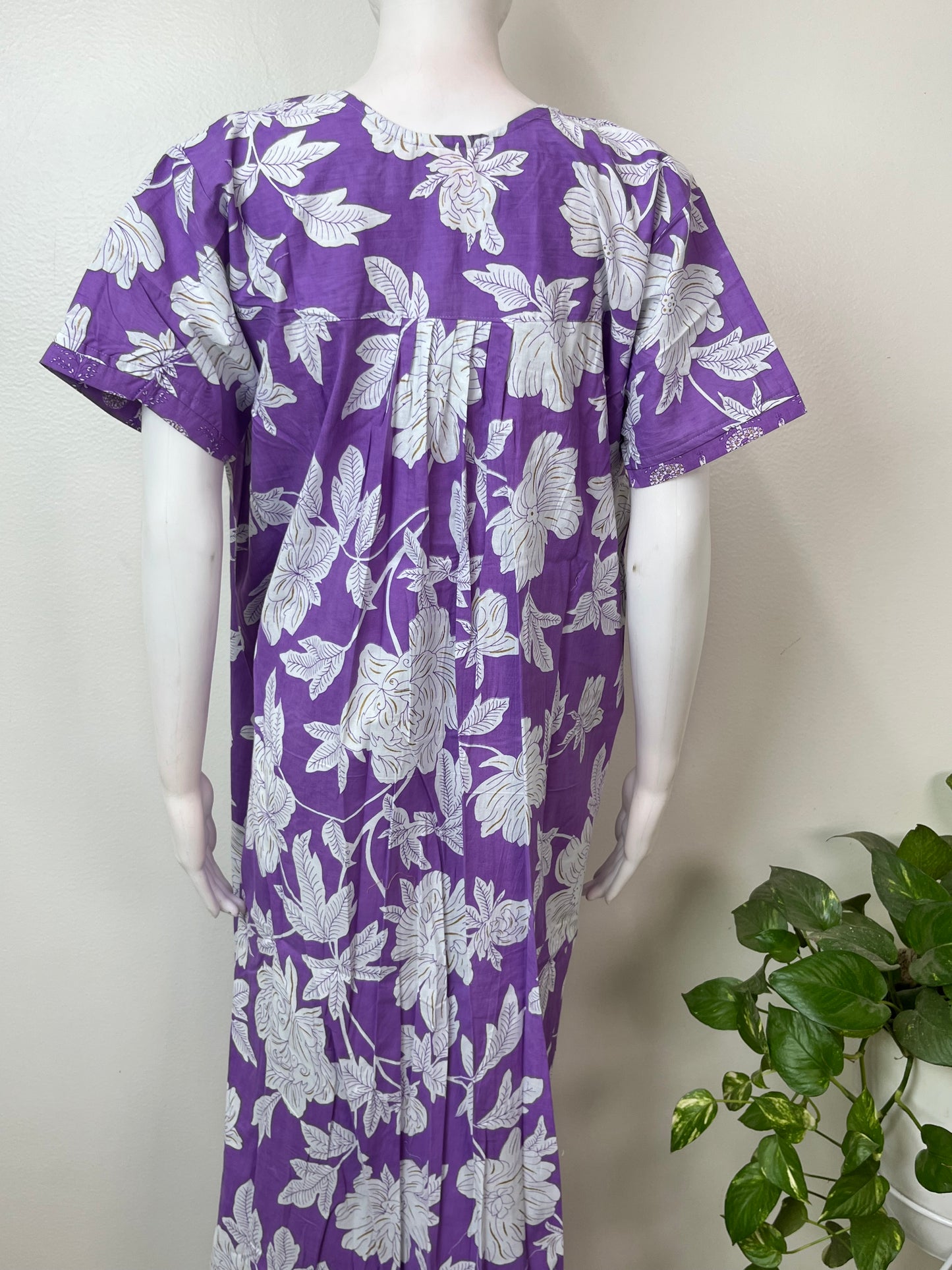 Lavender Pure Cotton Elegant & Breathable Nighty