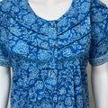 Blue Pure Cotton Soft & Comfortable Nightgown