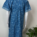 Blue Pure Cotton Soft & Comfortable Nightgown