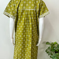 Olive Green Pure Cotton Nightgown for Women