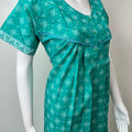 Sea Green Pure Cotton Nightgown for Women