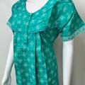 Sea Green Pure Cotton Nightgown for Women