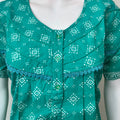 Sea Green Pure Cotton Nightgown for Women