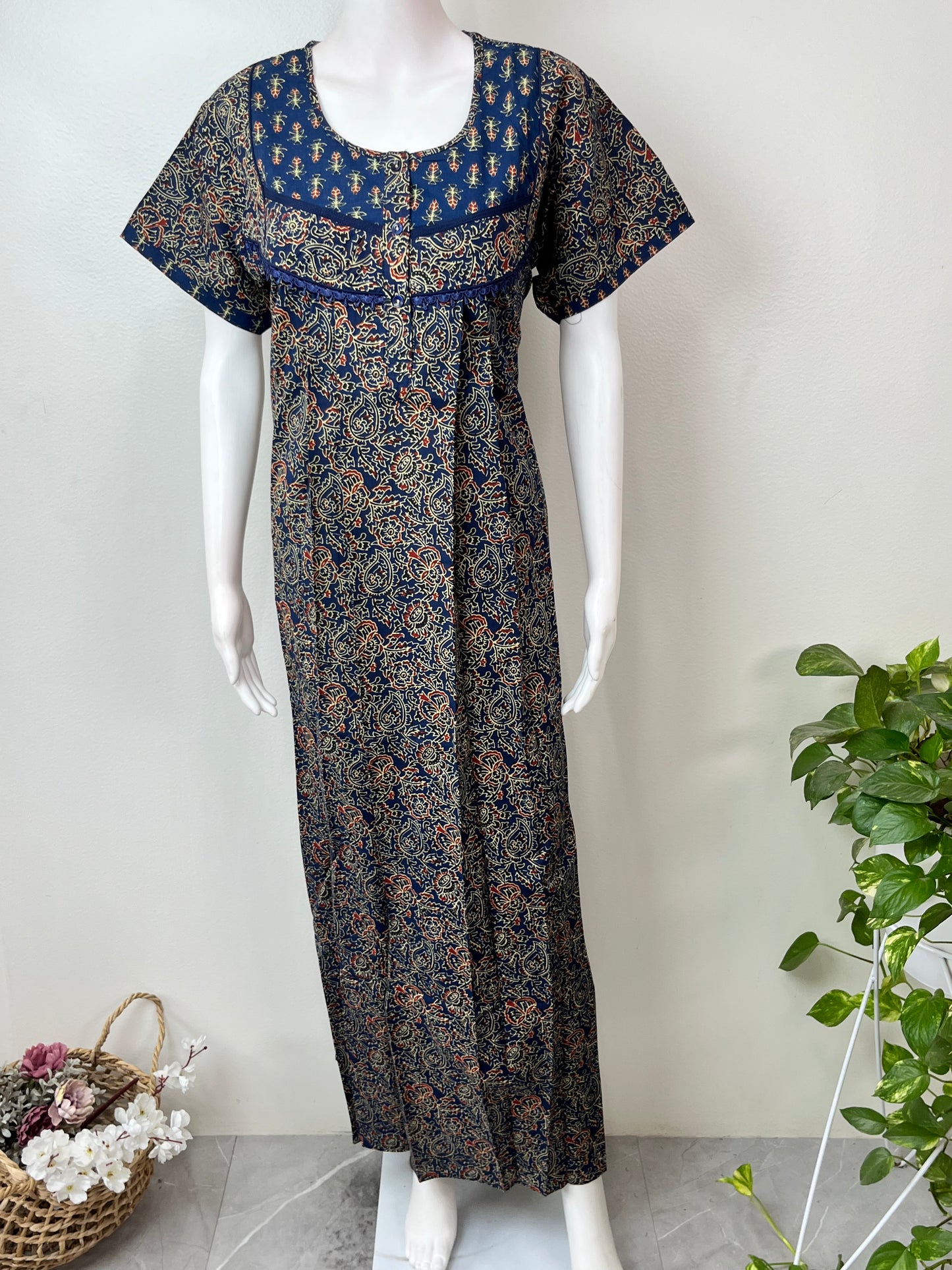Navy Blue 100% Cotton for Women