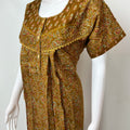 Mustard Pure Cotton Women's Nightgonw