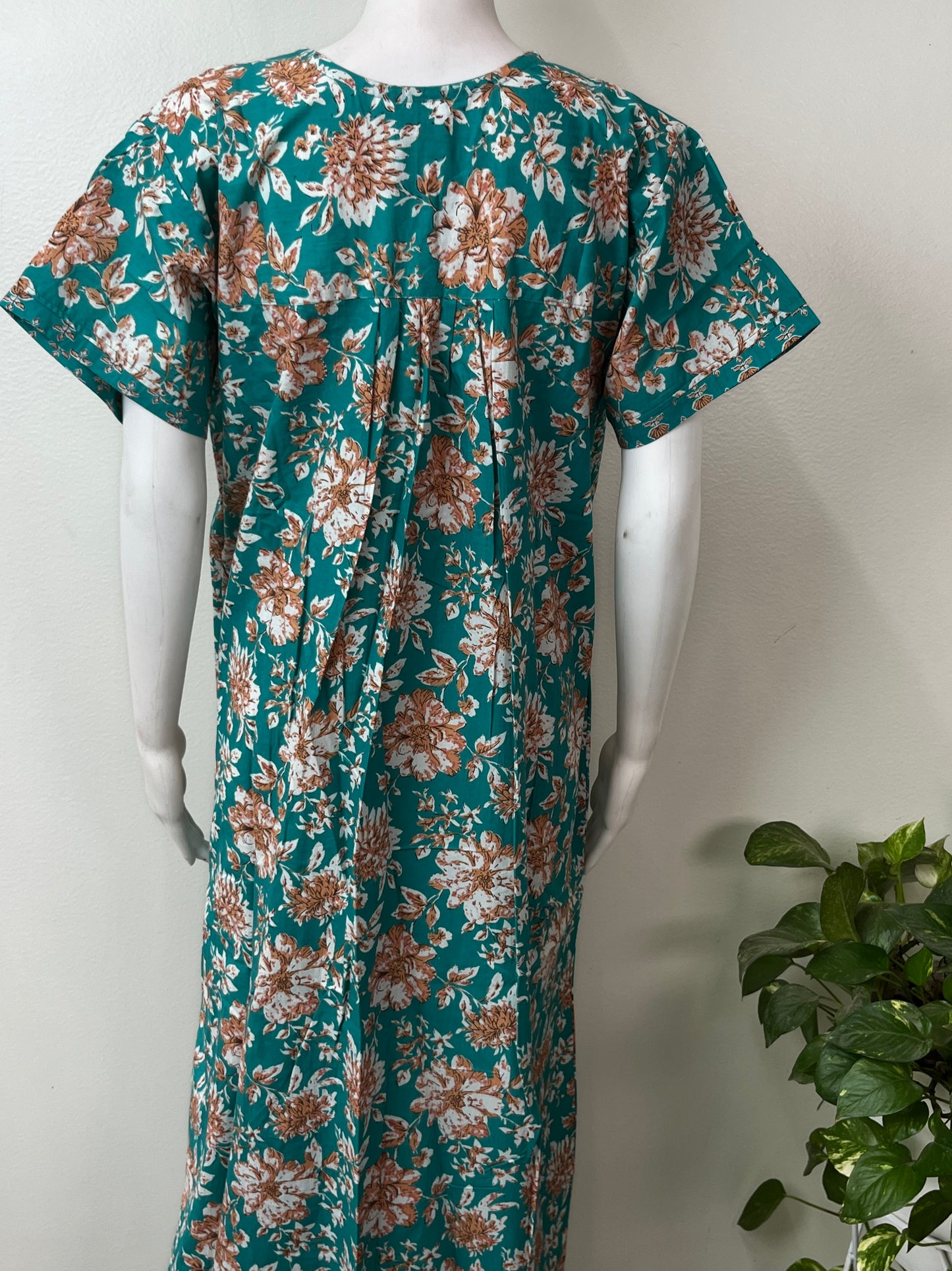 Mint Green Pure Cotton Nighty Elegant & Comfortable