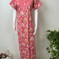 Peach Double Printed 100% Cotton Nightgown
