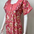 Peach Double Printed 100% Cotton Nightgown