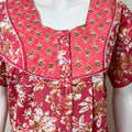 Peach Double Printed 100% Cotton Nightgown