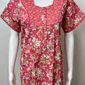 Peach Double Printed 100% Cotton Nightgown