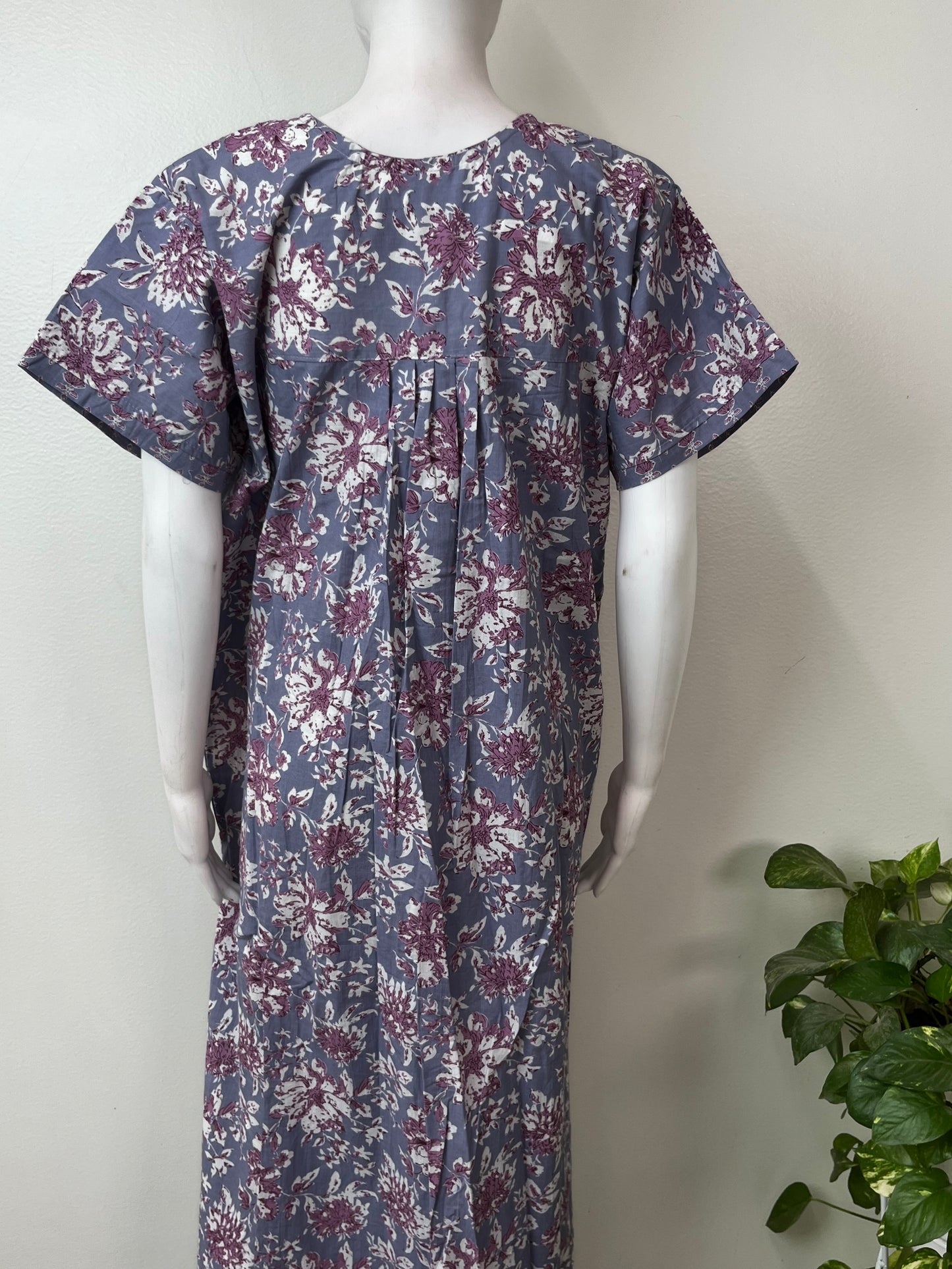Floral Printed Pure Cotton Nightgown for Women