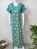 Mint Green Pure Cotton Nighty Elegant & Comfortable