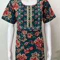 Green A-Line Style Pure Cotton Nighty