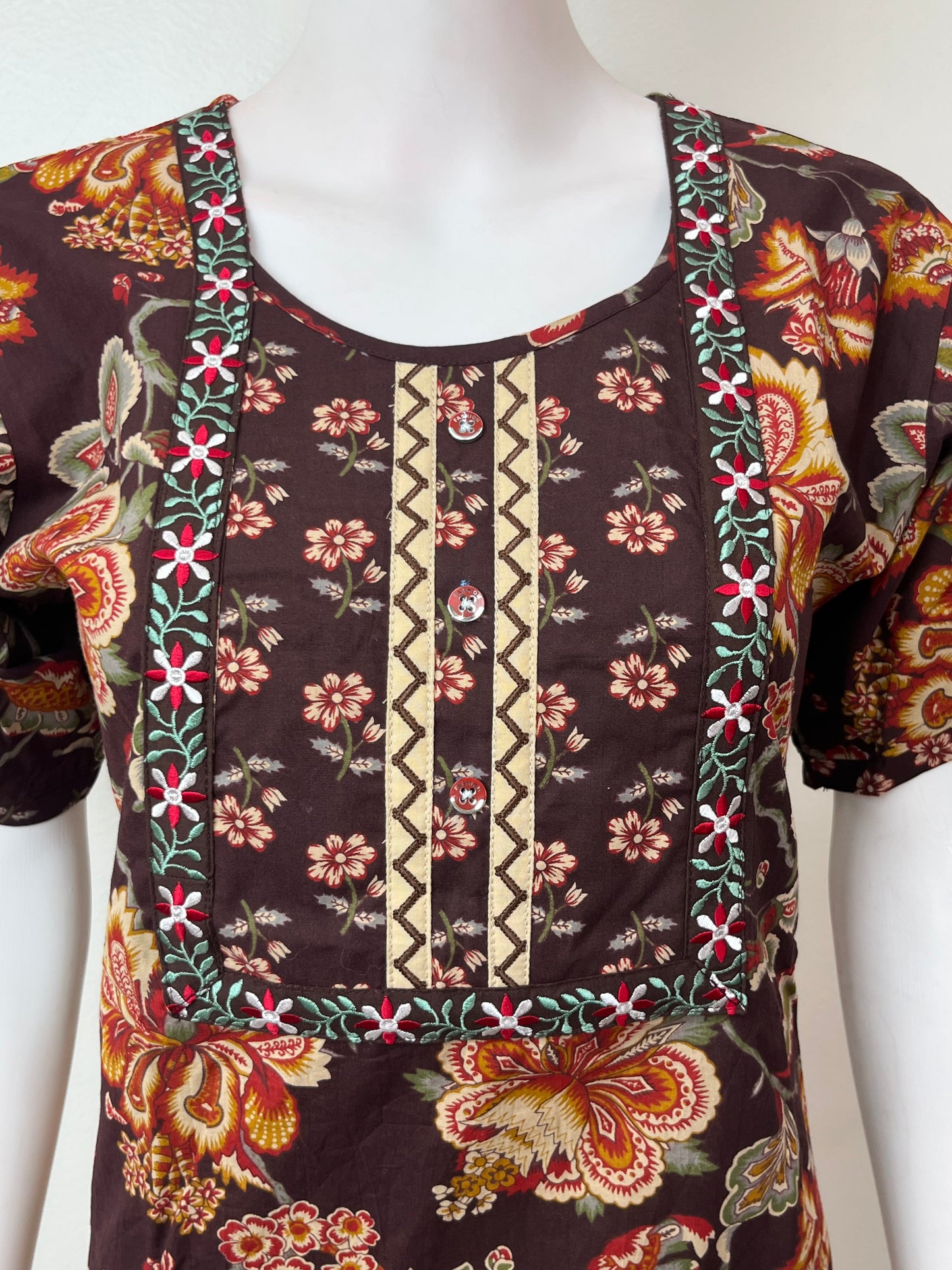 Floral Printed Pure Cotton Nightgown for Women