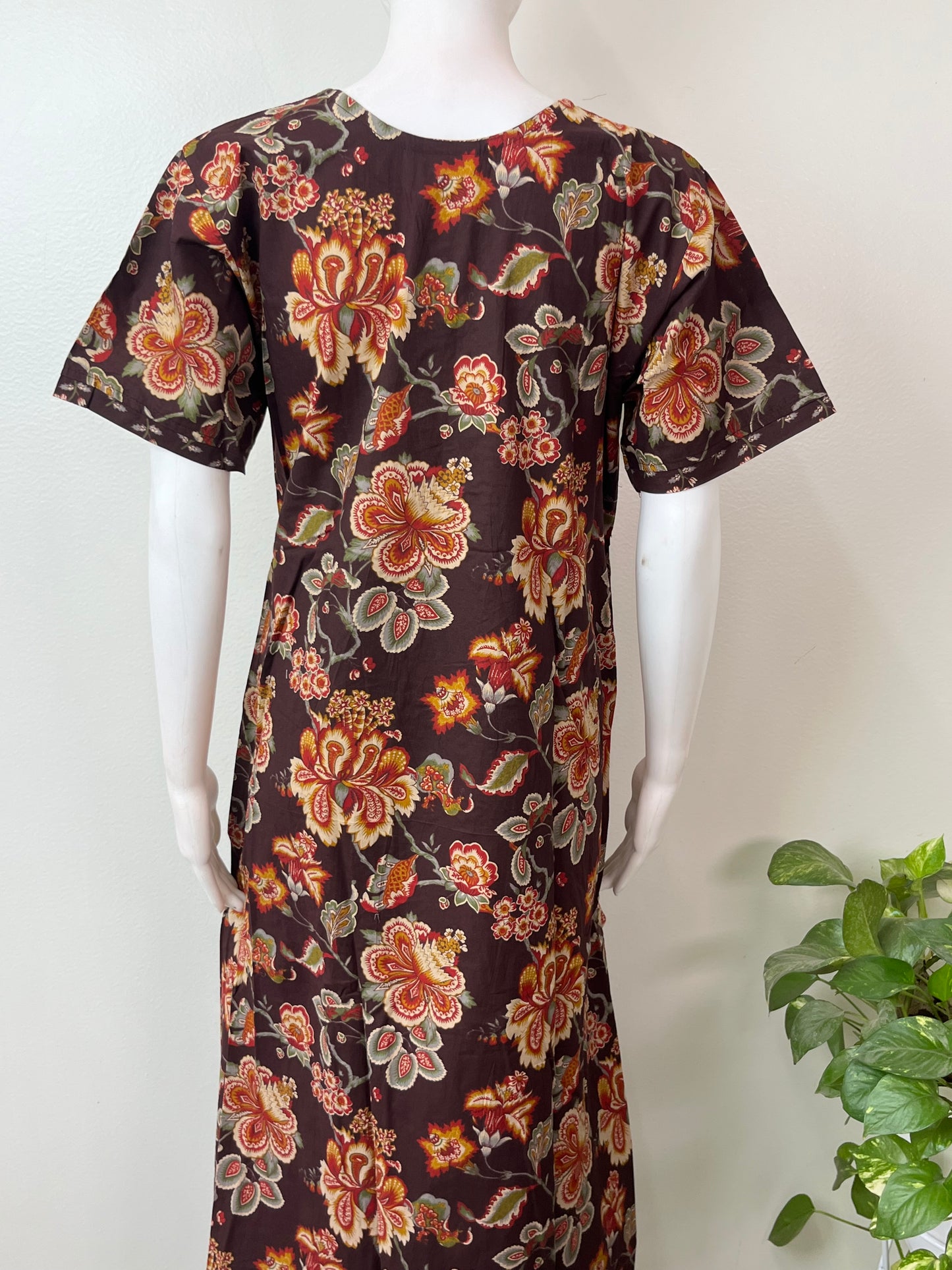 Floral Printed Pure Cotton Nightgown for Women