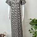 Black & Yellow Pure Cotton Nighty Elegant & Breathable