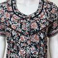 Black Pleated Style Pure Cotton Nighty