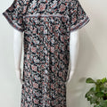 Black Pleated Style Pure Cotton Nighty
