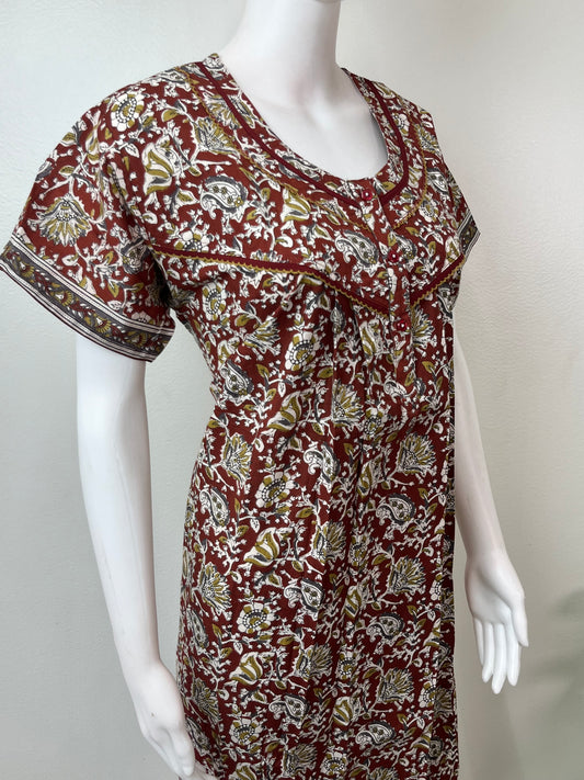 Brown 100% Cotton Nighty Soft & Comfortable