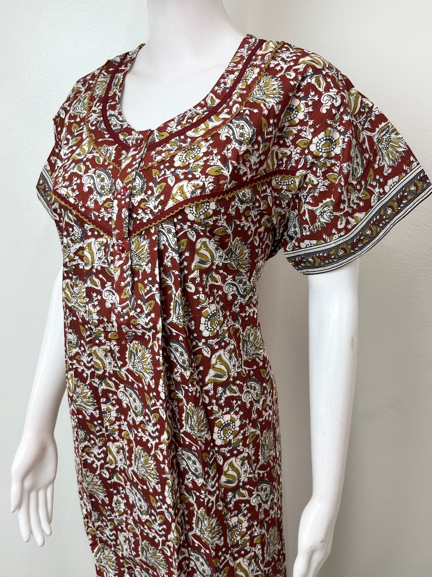 Brown 100% Cotton Nighty Soft & Comfortable