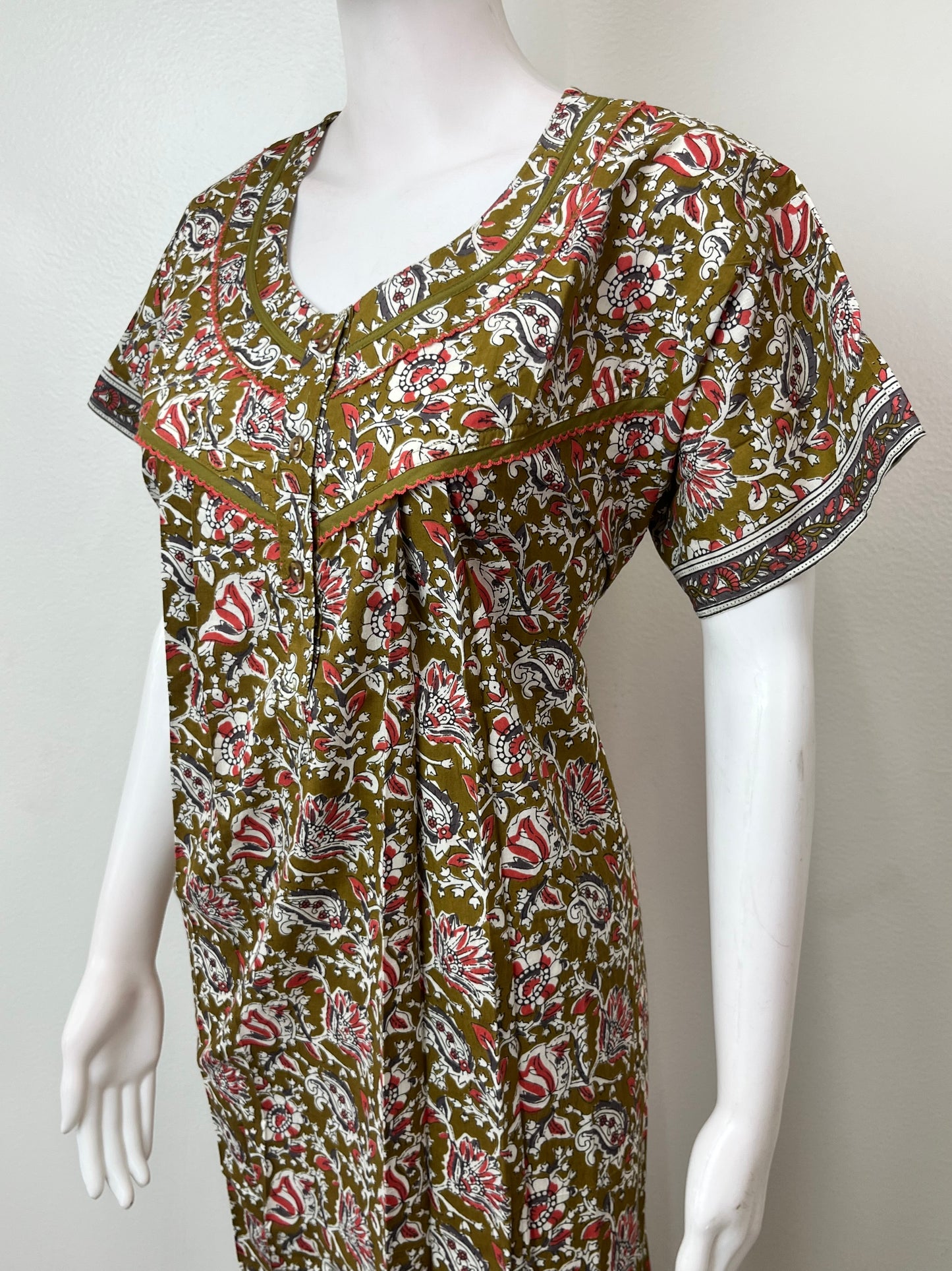 Mustard Pure Cotton Women's Nightgown