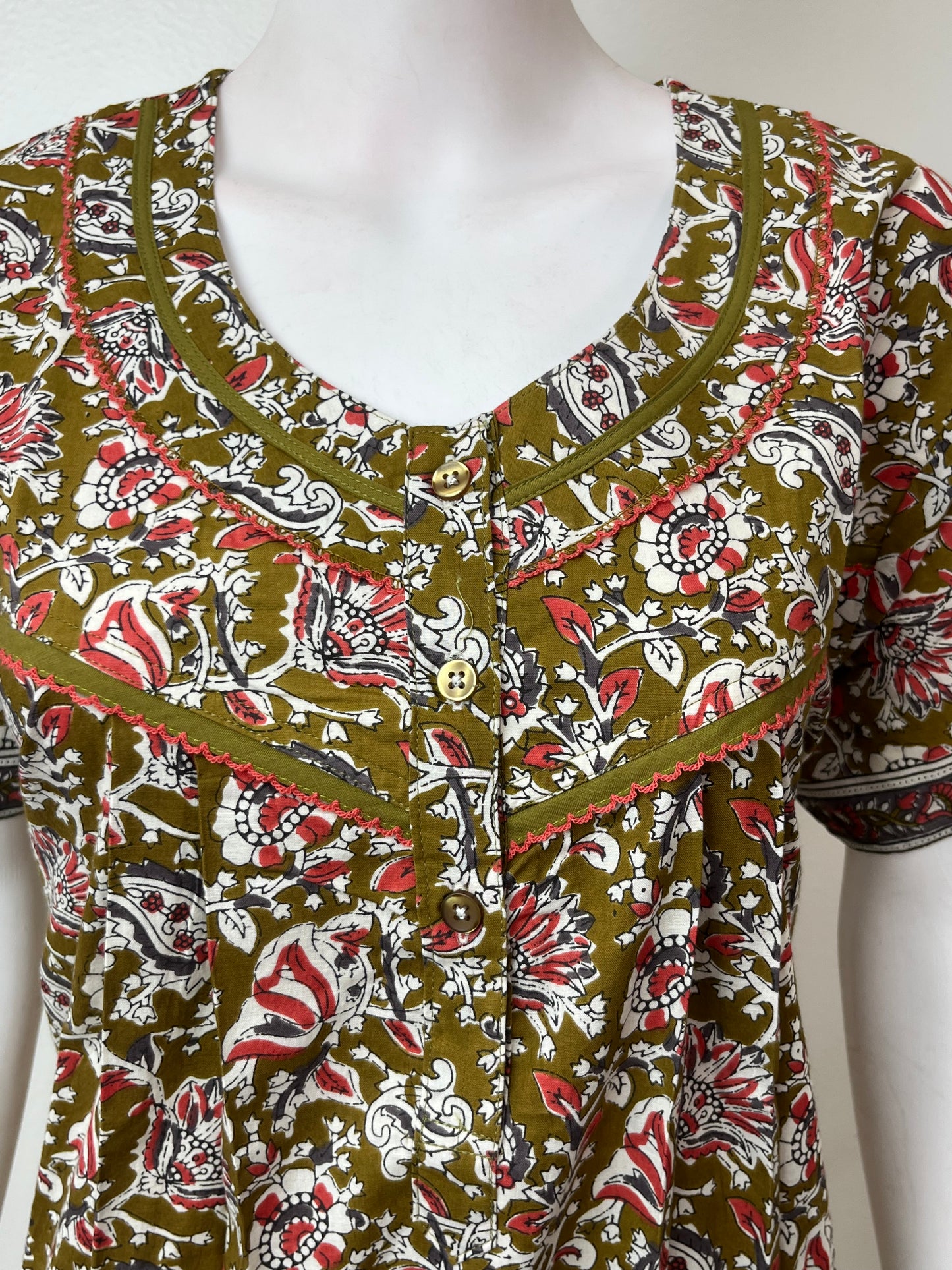 Mustard Pure Cotton Women's Nightgown