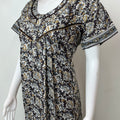 Black & Yellow Pure Cotton Nighty Elegant & Breathable
