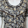 Black & Yellow Pure Cotton Nighty Elegant & Breathable