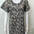 Black & Yellow Pure Cotton Nighty Elegant & Breathable