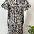Black & Yellow Pure Cotton Nighty Elegant & Breathable