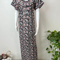 Black Pleated Style Pure Cotton Nighty