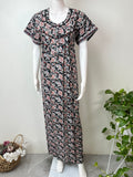 Black Pleated Style Pure Cotton Nighty