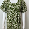 Green Pleated Style Pure Cotton Nightgown