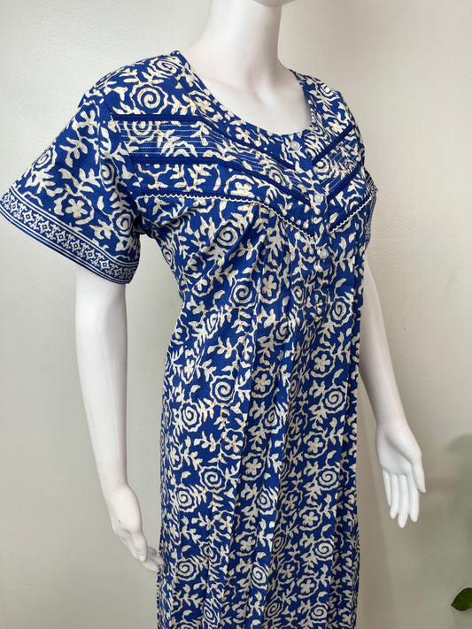 Royal Blue 100% Cotton Nighty Soft & Comfortable