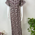 Brown Printed 100% Cotton Nightgown