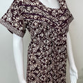 Brown Printed 100% Cotton Nightgown