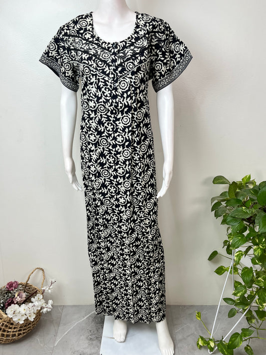 Black Elegant & Comfortable Pure Cotton Nighty