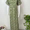 Green Pleated Style Pure Cotton Nightgown