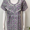 Floral Printed 100% Cotton Women's Nightgown