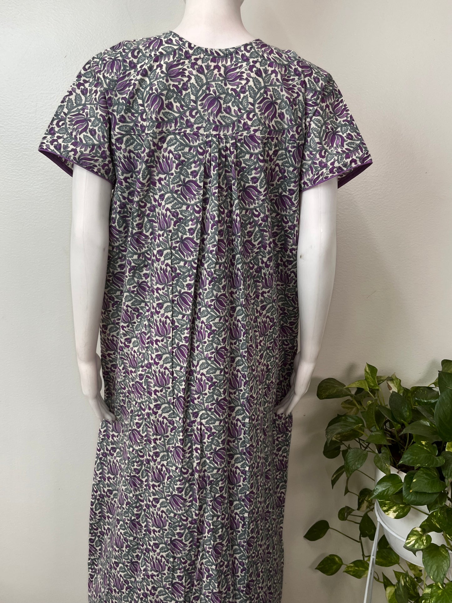 Floral Printed 100% Cotton Women's Nightgown